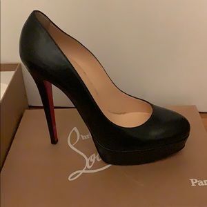 Authentic Christian Louboutin black platform pumps